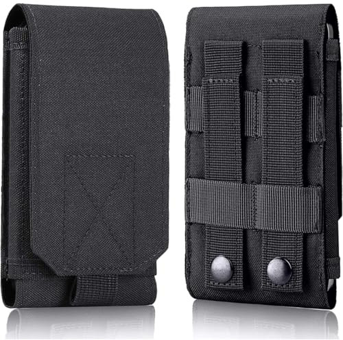 JEYORZY 1pcs Funda Vertical para Móviles y Smartphones con Clip de Cinturón para Teléfonos de 4,7-6,7 Pulgadas en Color Negro