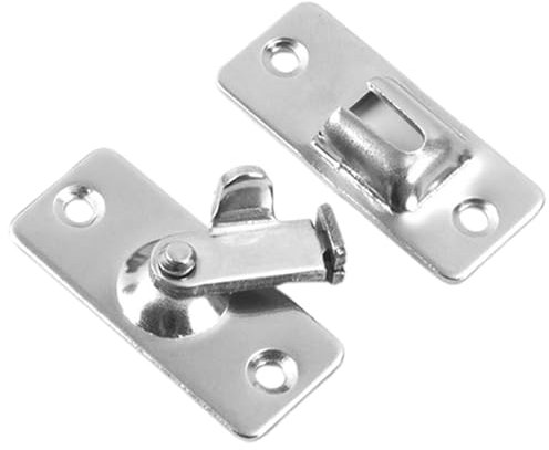 90 Degree Right Angle Door Lock, Small Bolt Lock, Internal Door Lock, Bathroom Lock, Toilet Door Lock, 1.9x4.4cm