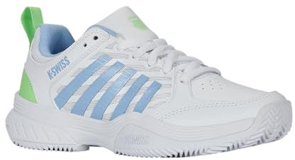 K-Swiss Damen Court Express 2 Tennis Shoe, WHT/Dutch Canal/Green, 39.5 EU