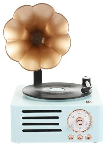 Enceinte Bluetooth en forme de gramophone rétro pour radio extérieure pour son TF FM MP3 Subwoofer System Musique