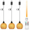 Lightsjoy 3er Hängelampe mit Batterie Outdoor Indoor Akku Pendelleuchte Dimmabel Boho Lampe Hängend mit Fernbedienung IP65 Wasserdicht Deckenlampe Lampenschirm Außen Batteriebetriebene kronleuchter