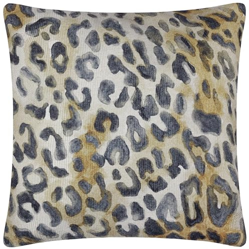 Paoletti Leopardis Leopard Woven Outdoor Polyester Filled Cushion - Multicolour - 59x59cm