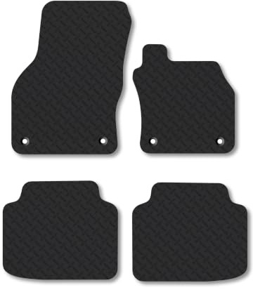 Skoda Superb (2015-2024) 5mm Rubber Car Mats | Heavy Duty Rubber Tailored Fit Floor Mats Full Coverage Durable Waterproof Accessories Easy Clean Anti Slip Made in the UK