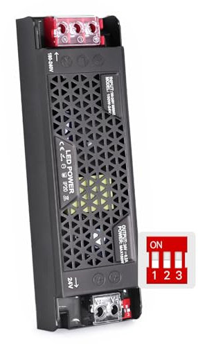 BRIMETI LED Trafo 230V Auf 24V 150W Dimmbar Transformator 6.2A Extra Dünn Netzteil Spannung Treiber Driver Schaltnetzteil Dimmbar Trafo Konstantspannung Niederspannungs für LED Streifen Lampe