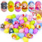 12 Stück Gefüllte Ostereier mit Plüsch Osterhase,Prefilled Plastik Ostereier zum Befüllen Plüschtiere Ostereiersuche Osterkörbchen,Korb Stuffers Kaninchen Osterhasen Eierjagd (Animals, One Size)