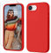 GOODVISH 3 in 1 für iPhone 16e Hülle mit 2 Stück Schutzfolie, Liquid Silikon Handyhülle Soft Mikrofaserfutter Kratzfest Stoßfeste Schutzhülle Case für iPhone 16e 6.1 Zoll, Rot