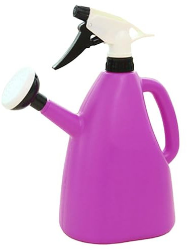 Regadera de interior pequeña para casa, bonsái, jardín, flores con cabezal rociador desmontable, regadera para regar plantas al aire libre, botella de agua caliente alemán (rosa intenso, talla única)
