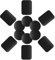 Piastra per supporto magnetico auto[12 Pezzi], Placche Metallo Universale Adesivo per Porta Cellulare Auto/Supporto Telefono Magnetico - 6 Rotondi e 6 Rettangolari