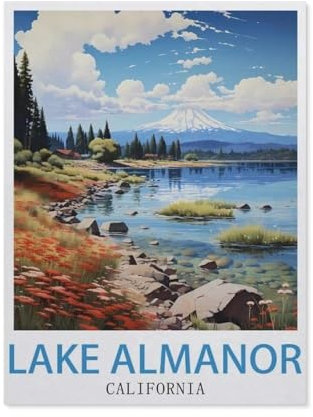 Lake Almanor California,Jigsaws Puzzles 1000 Pieces Classic Jigsaws Educational Games Toys,Best Gift for Adults and Kids(50x70cm)-EX9