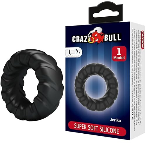Crazy Bull Men's Jeriko - Modell 1 Penisring Black 4.5 cm