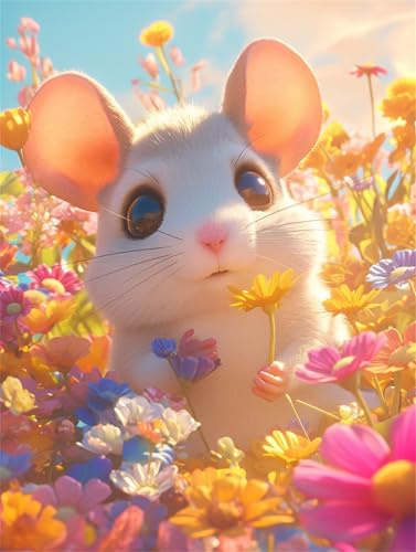 Puzzle 60 Teile Niedliche Maus, 60 Teile Challenge Puzzle für Erwachsene, Spaß puzzlespiel Premium Quality Klassisches Puzzles
