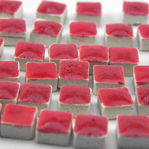ALEA Mosaic Mini Mosaiksteine 5x5mm, 1000 Stück, Tomatenrot, WR01