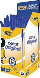 BIC Cristal medio bolígrafo azul 50 unidades