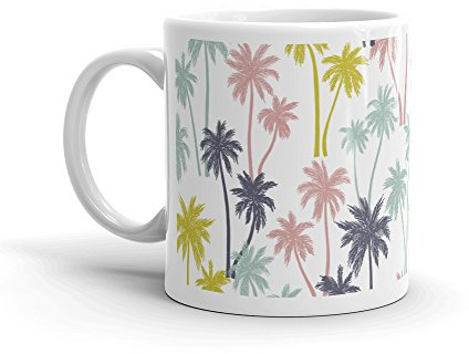 Colourful Palm Trees Surf Surfing Gift 10oz Coffee Tea Mug #8158