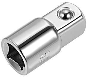 sourcing map 3/8 Inch Drive (F) x 1/2 Inch (M) Socket Adapter, Female to Male, Cr-V (Silver)