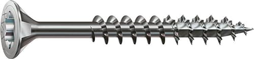 Edelstahlschraube, 8 x 120 mm, 50 Stück, Teilgewinde, Senkkopf, T-STAR plus T40, 4CUT, Edelstahl rostfrei A2-0197000801205