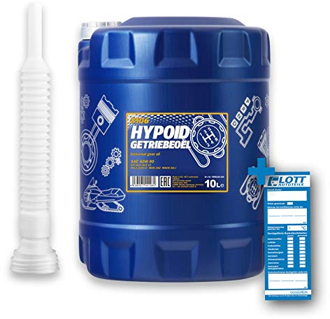 10L MANNOL Hypoid Getriebeoel 80W-90 API GL 4/GL 5 LS + Auslaufschlauch