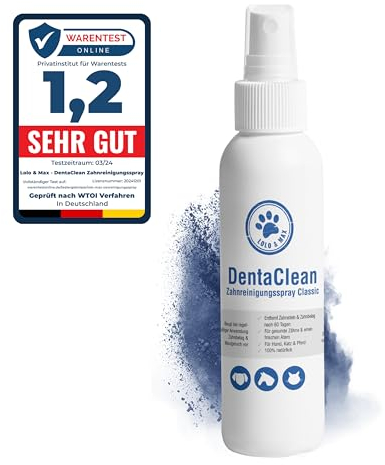 Lolo & Max DentaClean Spray Classic – Zahnreinigungsspray Für Tiere, 130ml - Zahnpflege und Dentalspray Für Hunde & Katzen - Zahnsteinentferner - 100% natürlich
