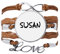 DIYthinker SUSAN Armband mit englischer Handschrift, Liebeskette, Seil, Ornament, Geschenk