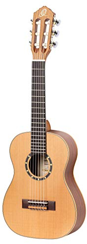 Ortega Guitars Konzert Gitarre Linkshänder – 1/4 – Family Series – Inklusive Gig Bag – Zeder, Mahagoni, Natur (R122-1/4-L)