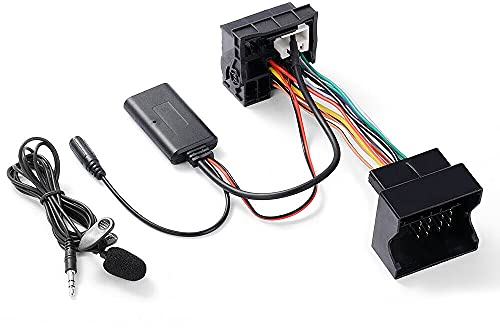 ENJOY-UNIQUE Bluetooth Aux Audio Adapter Musikkabelmodul Mit Mikrofon Wireless Radio Stereo AUX Kabelkompatibel mit Peugeot 207 307 407 607 807 408 508 Citroen C1 C2 C3 C5 C6 C8 DS3 Autoradio