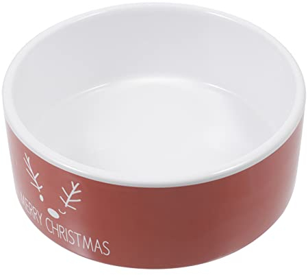 Vosarea 1stk Keramikschale Futterstation Für Haustiere Futternapf Für Weihnachtsfutter Haustierfütterung Weihnachts-hundenäpfe Futternapf Für Hunde Hundenapf Wassernapf Für Katzen Der Hund