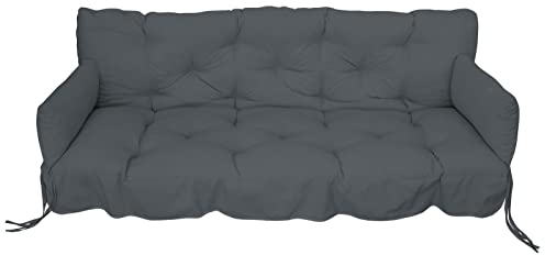 Kettler Polen KETTtex 2179 Auflage Hollywoodschaukel + 2 Zierkissen anthrazit 180x50 / 50x8 cm KETTtex