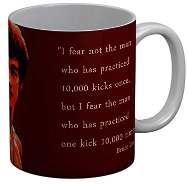 Tasse mit Zitat I fear Not The Man Bruce Lee Inspiration