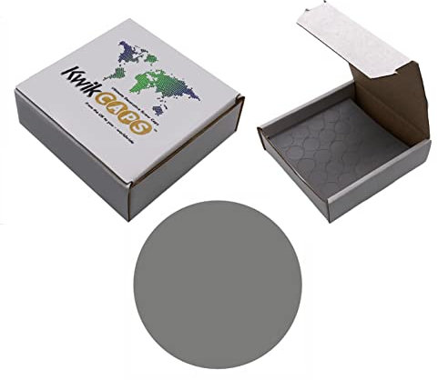 KwikCaps Screw Hole Covers and Head Covers, Self-Adhesive 14mm Trade Box of 625 PVC Screw Stickers, Dust Grey/Gris Tormenta