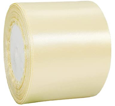 22m Satinband Geschenkband Beige 75mm Breit,Auto Seidenband Beige Dick Schleifenband Satin Dekoband Geschenkverpackung Deko Band Stoffband für Halloween Weihnachten Hochzeit Taufe Geburtstag DIY