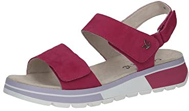 CAPRICE Women's 9-9-28705-20 Sandal Flat, Fuchsia Suede, 6 UK