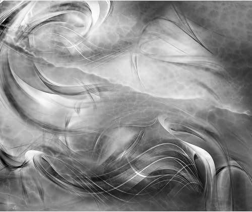 decomonkey Fototapete Abstrakt 350x256 cm Tapete Fototapeten Vlies Tapeten Vliestapete Wandtapete moderne Wand Wandbild Schlafzimmer Wohnzimmer Design Ornament Grau