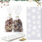 100 Stück Weihnachten Plätzchentüten,Cellophantüten Klar, Schneeflocke Süßigkeiten Tasche,schneeflocke Cellophantüten Mit 100stück Twist Krawatten (12.5 * 27.5cm)