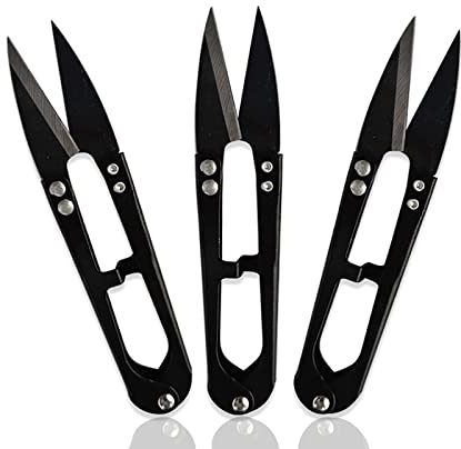 SHULLIN 3 Stück high-carbon stahl nähschere Fadenschere Mini Schere für Kreuzstich Garn Schere Tailor Garn Frühjahr Schere zum Sticken Stoff Fadenschneiden Basteln und diy-projekte(Schwarz)