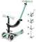 Micro Mobility Micro Mini2Grow Deluxe Magic LED Scooter aus Glasfaserverstärktem Kunststoff in der Farbe Mint für Kleinkinder, MMD357