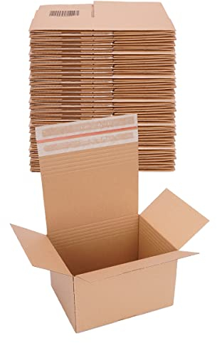verpacking Automatik Karton 260 x 200 x 115-160 mm höhenvariabel Braun (Außenmaß 265 x 205 x 120-165 mm) VP 40 Versandkartons mit selbstklebendem Deckel (60 Stück)