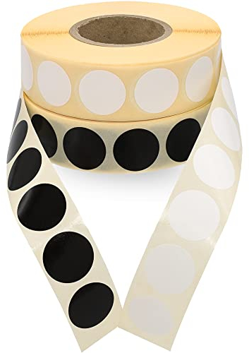 WPW Schusspflaster, schwarz/weiß, 4.000 Stück, 20 mm Durchmesser, runde Aufkleber für Zielscheiben und Schiessscheiben als Sportschützen Zubehör