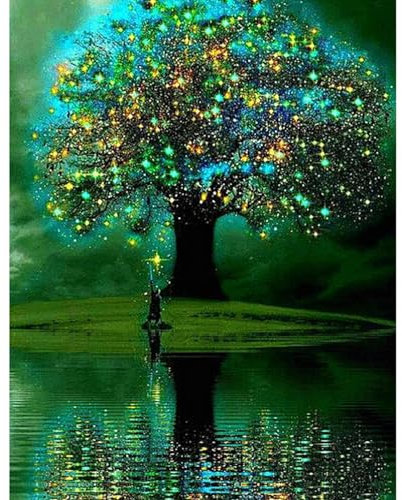 DANXIAN Diamond Painting, 5D Diamant Painting Bilder mit Diamond Painting Zubehör DIY Diamant Malerei Full Set für Wohnzimmer Schlafzimmer Büro Wand Und Eingang Dekoration