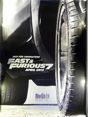 Fast + Furious 7 - Teaser - Paul Walker - Filmposter 120x80cm gerollt