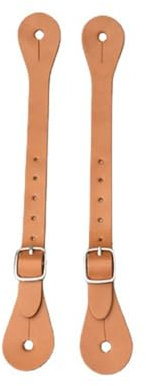 MiOYOOW 2 Stück Leder Sporenriemen, Verstellbare Retro Western Stiefelriemen mit 6 Löchern Zum Reiten