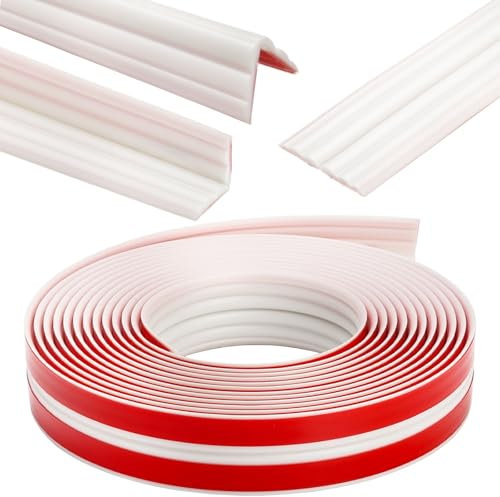 Cididu Flexible Wall Corner Protector Trim, Peel and Stick Wall Molding, Self-Adhesive Strip Tile Edge Inside Outside Corner Trim for Floor Door Frames Ceiling Countertop Home Decor, 16.4 Ft x 1.5 in