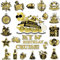 50th Birthday Cruise Door Magnets Decorations, Gold Black Happy 50th Birthday Cruise Ship Door Decor Magnetic for 50th Men Women Anniversary Party Supplies Favors Door Refrigerator Fridge Car Kitchen