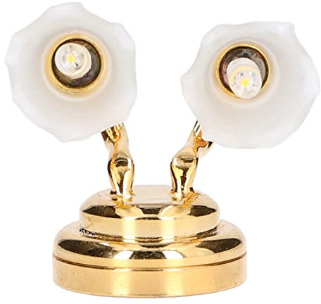 VGEBY 1:12 Puppenhaus-Miniatur-Wandlampe, Niedliches Exquisites LED-Licht-Modellspielzeug mit Schalterknopf für Puppenhaus-Dekoration