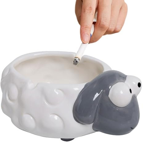 Biluer Aschenbecher Für Draußen, Taschenaschenbecher Aschenbecher Mit Deckel Für Draußen, Keramik Windaschenbecher