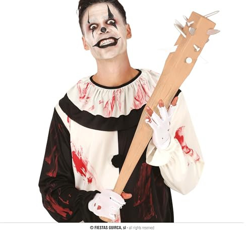 FIESTAS GUIRCA | Mazza con Chiodi (73 cm) - Arma Giocattolo per Costume di Halloween e Feste di Terrore - Ideale per Costumi di Bambini e Adulti - Beige