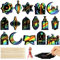BOFUNX 32 Stück Ramadan Eid Kratzbilder Bastelset für Kinder Stern Mond Laterne Moschee Kratzbilder Ramadan Kareem Dekoration für Islamische Muslimische Ramadan Eid Mubarak