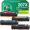 GREENSKY 207X mit Chip Kompatibel für HP 207X 207A Toner Set für HP Color Laserjet Pro MFP M283fdw Toner Color Laserjet Pro M255dw M255nw M283fdn M282nw M283 M282 M255 207X Schwarz Cyan Magenta Gelb