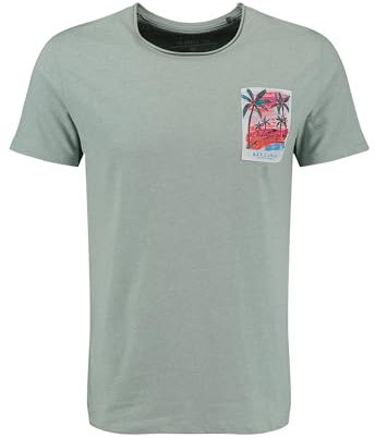 KEY LARGO Herren KLVIBES Round T-Shirt, Frosty Green Mel. (1526), XL