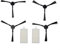 ZiStarlilife Seitenbürstenfilter Ersatz für MEDION MD 16192,18500 18501,19500,19510 Roboterstaubsauger Ersatzteile mit 4 Seitenbürsten 2 Filtern