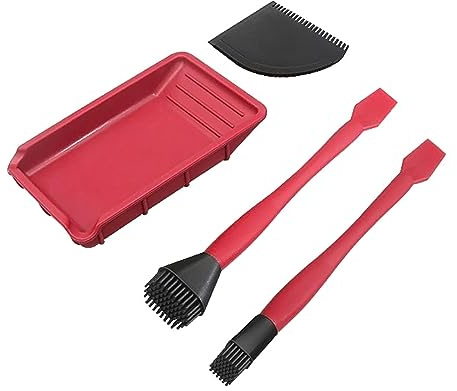 4 Crabrimi Per Arti In Legno E Applicatore Spargitori Colla 1 Vassoio 1 Pettine Da Wodworking Attorno Pennello La Lavorazione Del Legno Set Vernice La